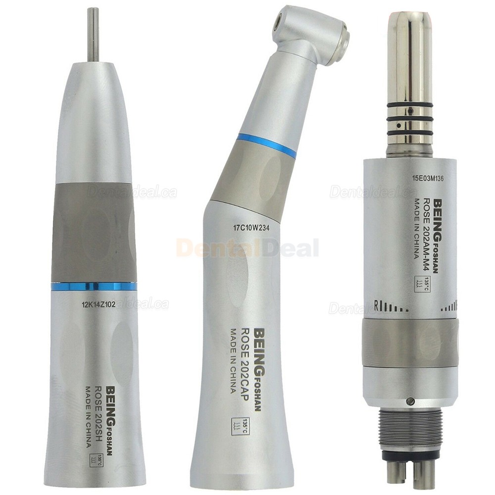 BEING Dental Contra Angle + Air Motor + Straight Handpiece Kit 4 Holes